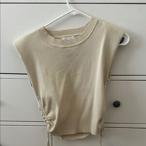 Princess Polly Muscle Tee Crop Top with Shoulder Pads